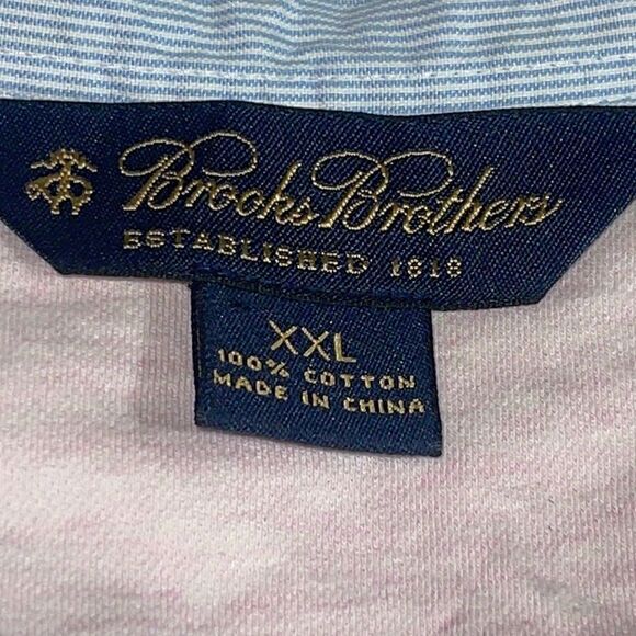 Brooks Brothers Polo Mens size XXL pink stretch Cotton short sleeve Golf Preppy - Picture 8 of 9